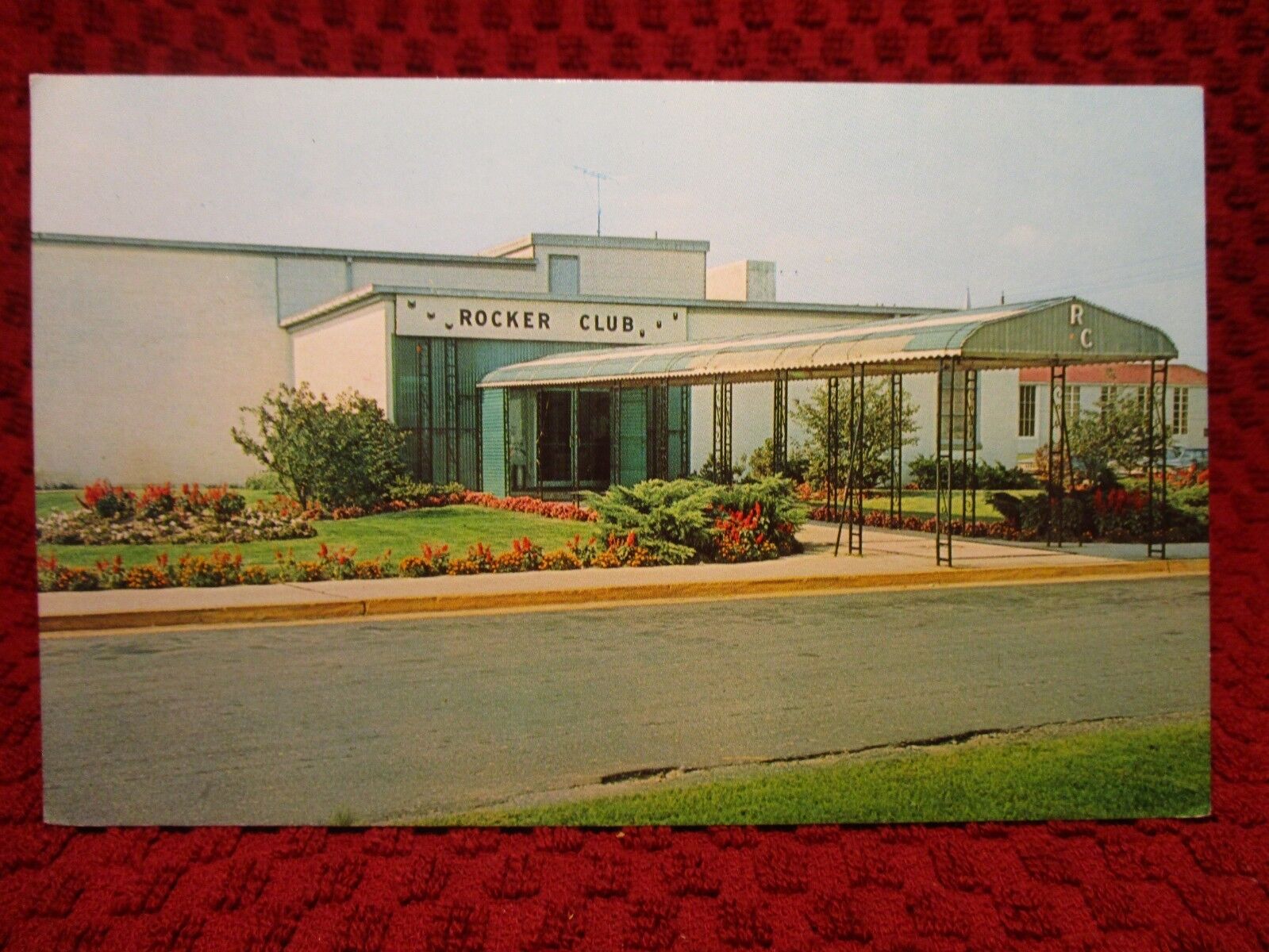 1960'S CHROME. ROCKER CLUB, MCGUIRE A.F.B. , NEW JERSEY. POSTCARD J10