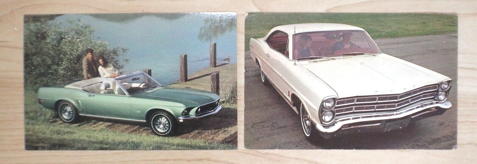1969 ford mustang convertible 1967 ford galaxie 500 2 door dealer post cards