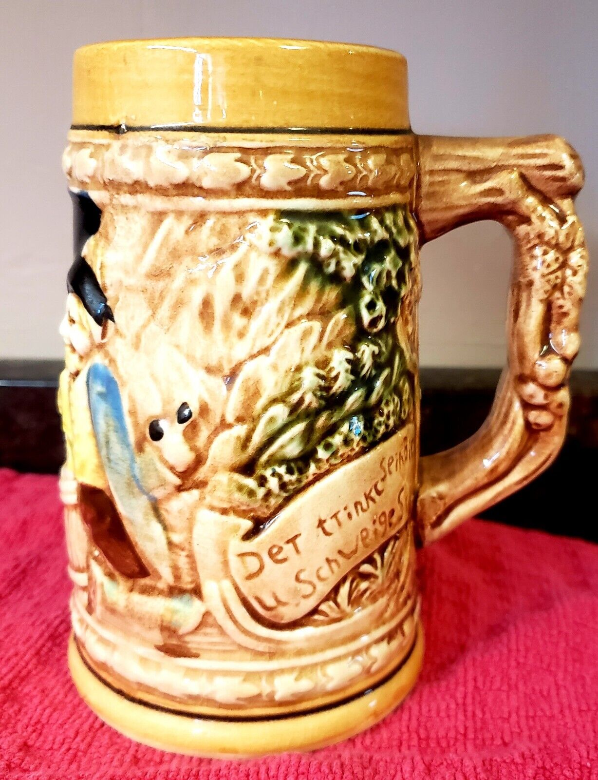Vintage German Style Beer mug/stoup Ceramic Made In Japan 16ozs. 
