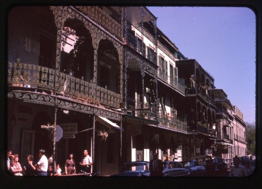 Four (4) 1963 New Orleans Street Scenes Buildings Restaurant 35mm Photo Slides