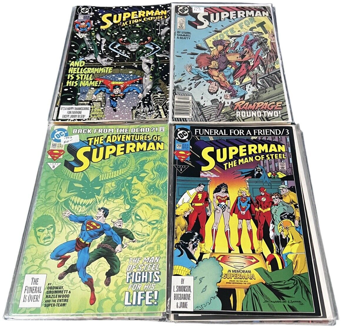 Vintage DC Superman Comic Book Lot Of 11 Comics Superhero Action Comics