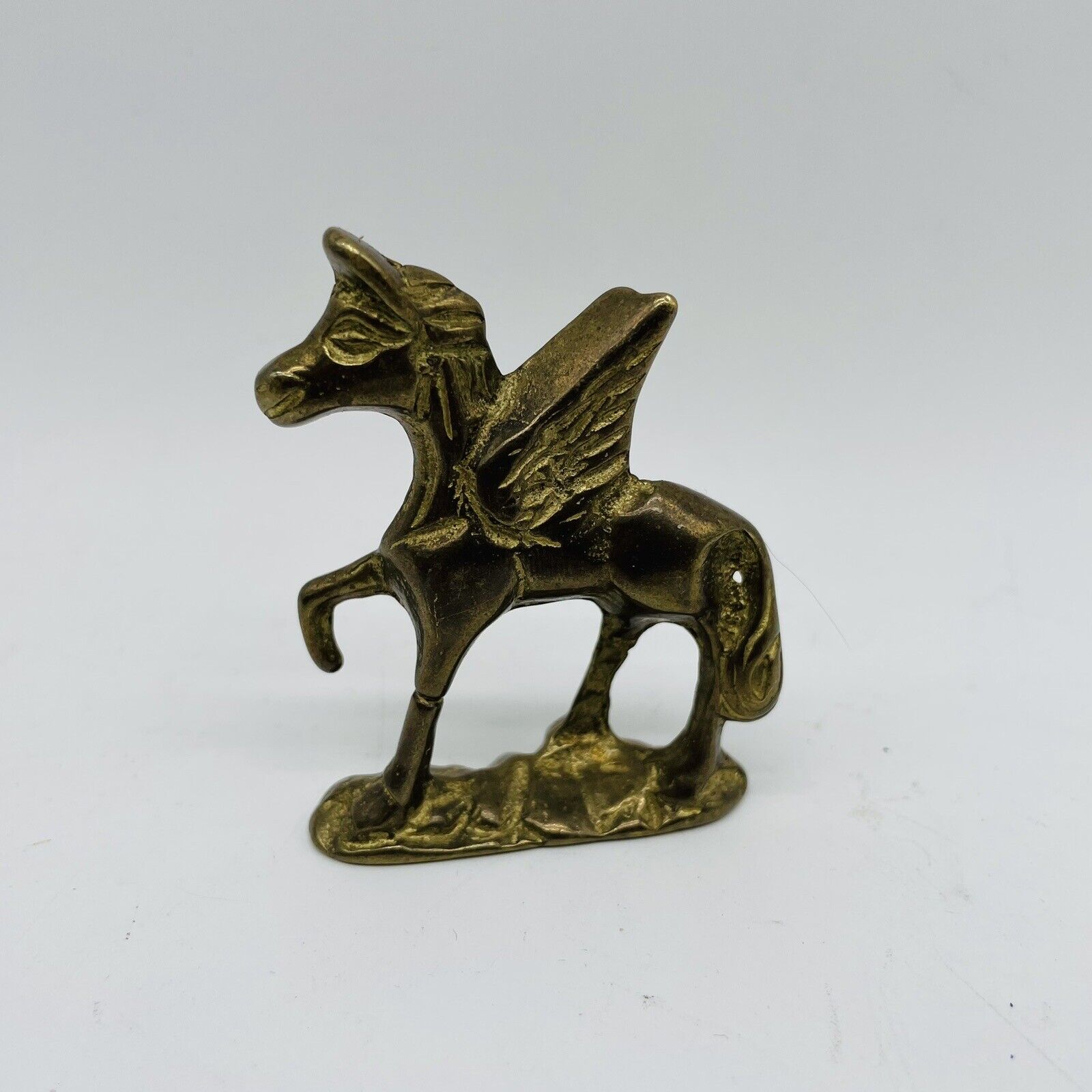 Vintage Miniature Brass Pegasus Figurine JB R.O.C. Made in Taiwan 2.25\