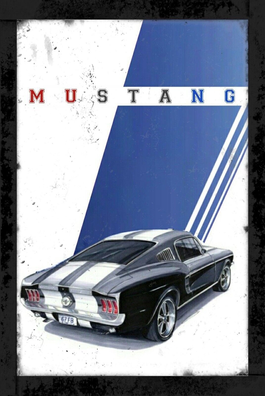 Ford Mustang 8x12 Rustic Vintage Style Tin Sign Metal Poster