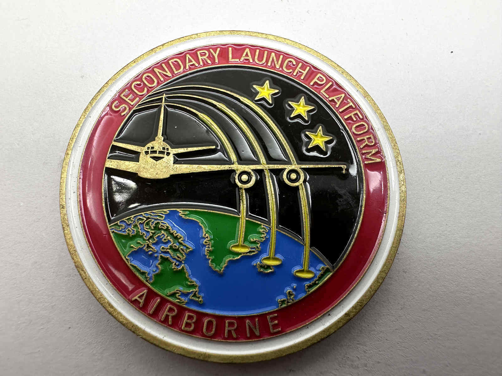 UNITED STATES AIR FORCE SECONDARY LAUNCH PLATFORM AIRBORNE CHALLENGE COIN