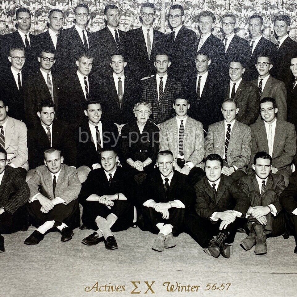 Vintage 1956 1957 Sigma Chi Activities University Fraternity Photograph Photo
