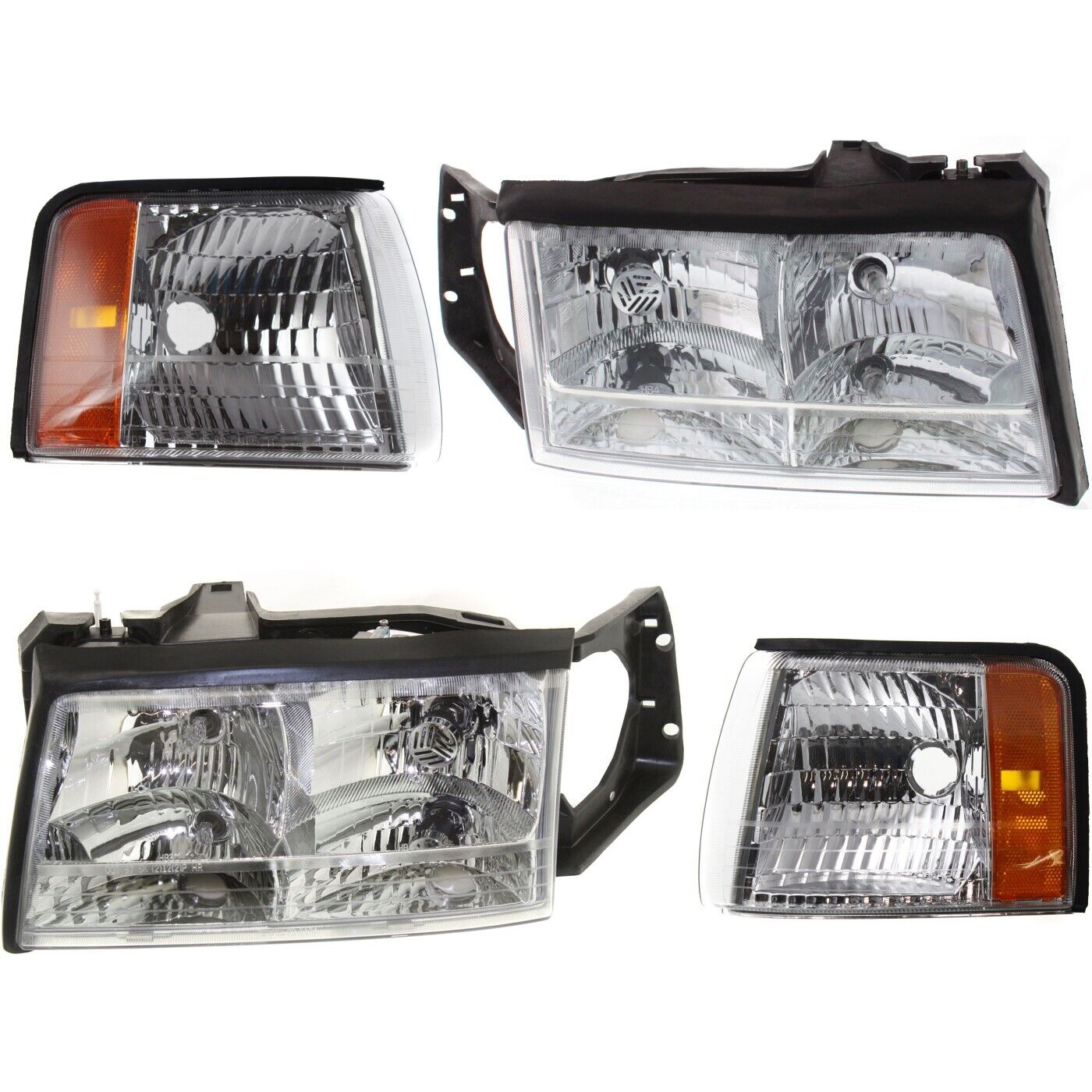 Headlight Kit For 1997-1999 Cadillac DeVille Left and Right With bulbs FWD