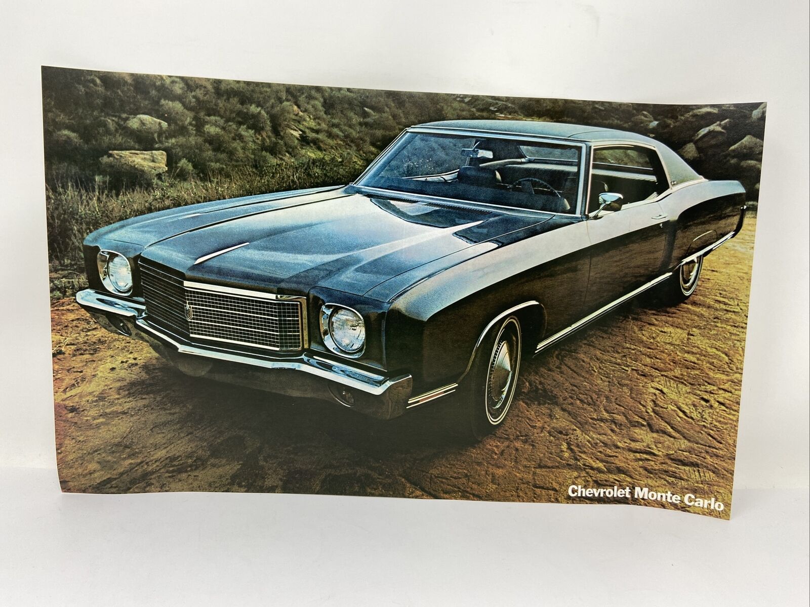 1969 1970 Chevrolet Monte Carlo Dealership Chevy Showroom Poster  Specs on Back