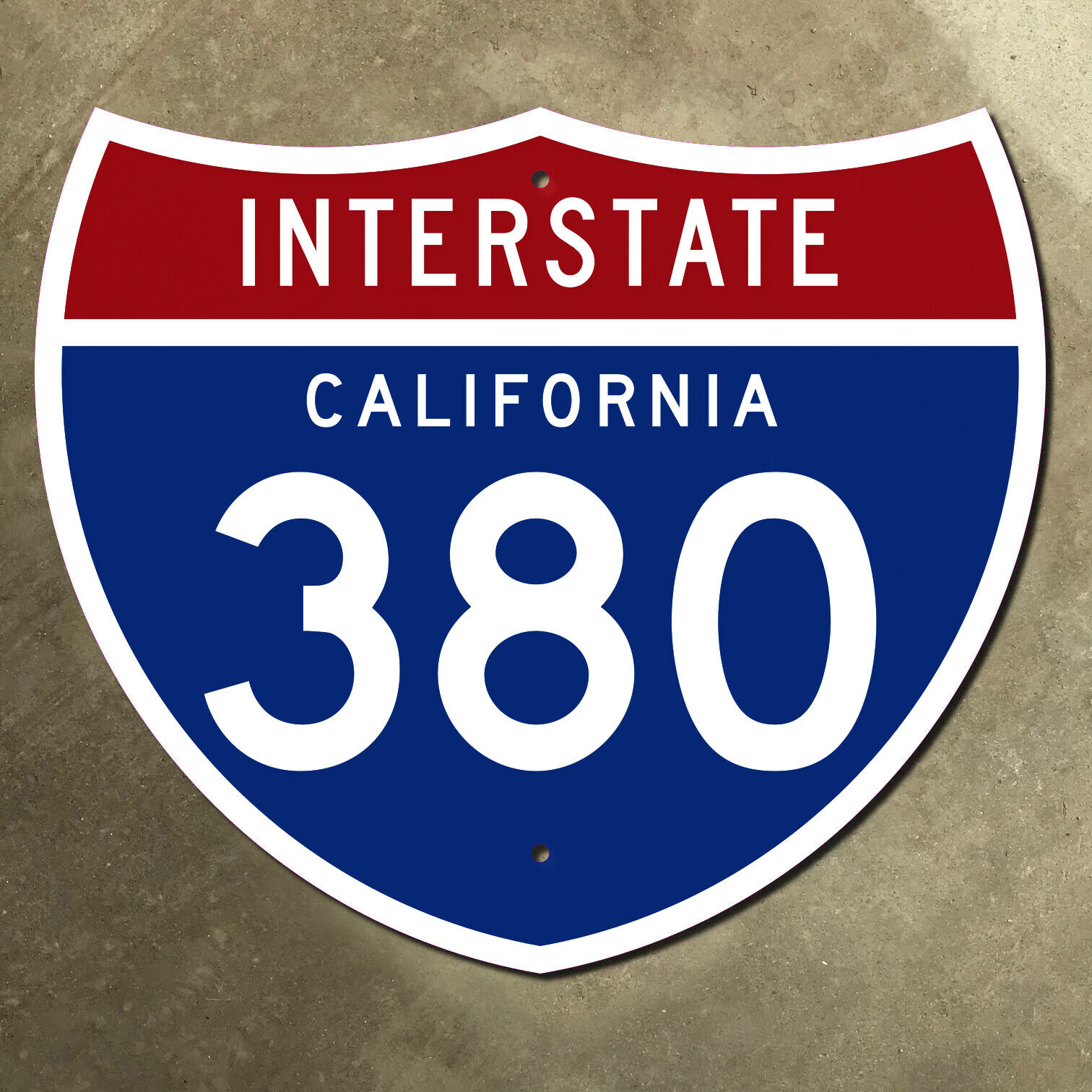 California Interstate 380 highway road sign San Bruno South San Francisco 21x18
