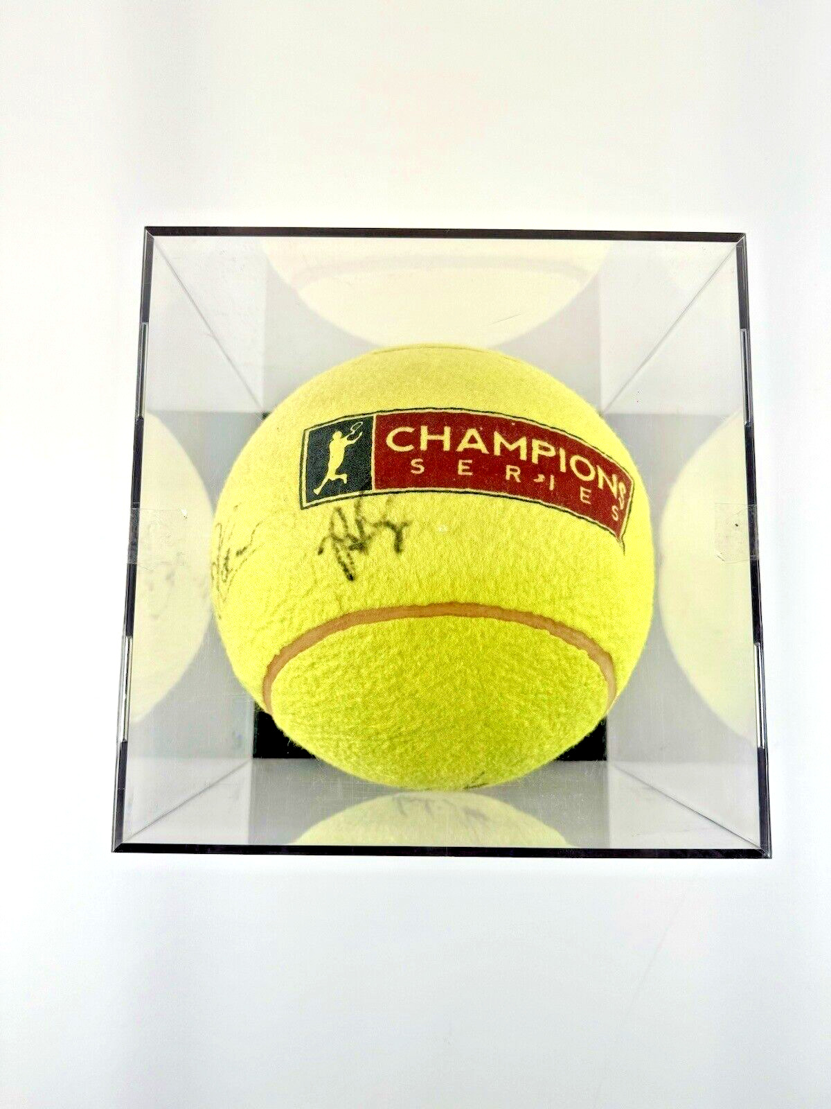 Big Tennis Ball Autographed Andre Agassi,Pete Sampras,John McEnroe,Michael Chang