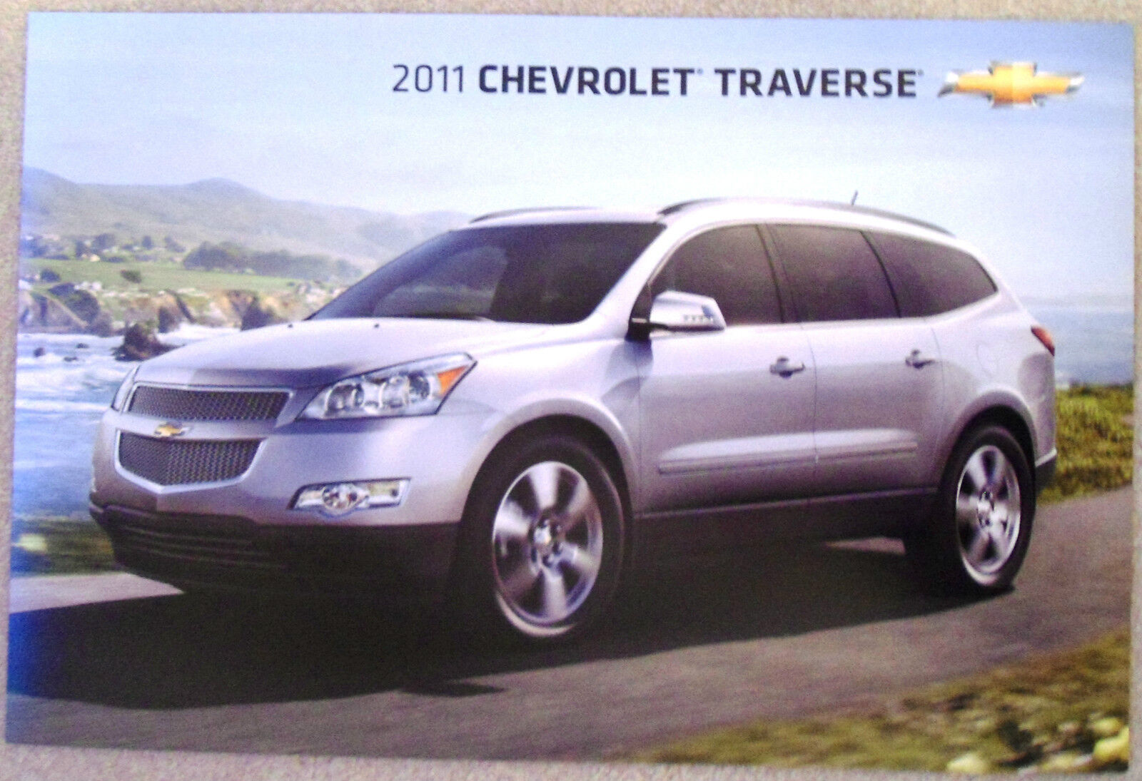 NEW GM DEALERSHIP 2011 CHEVROLET TRAVERSE AUTO POSTER OR VEHICLE PORTRAIT