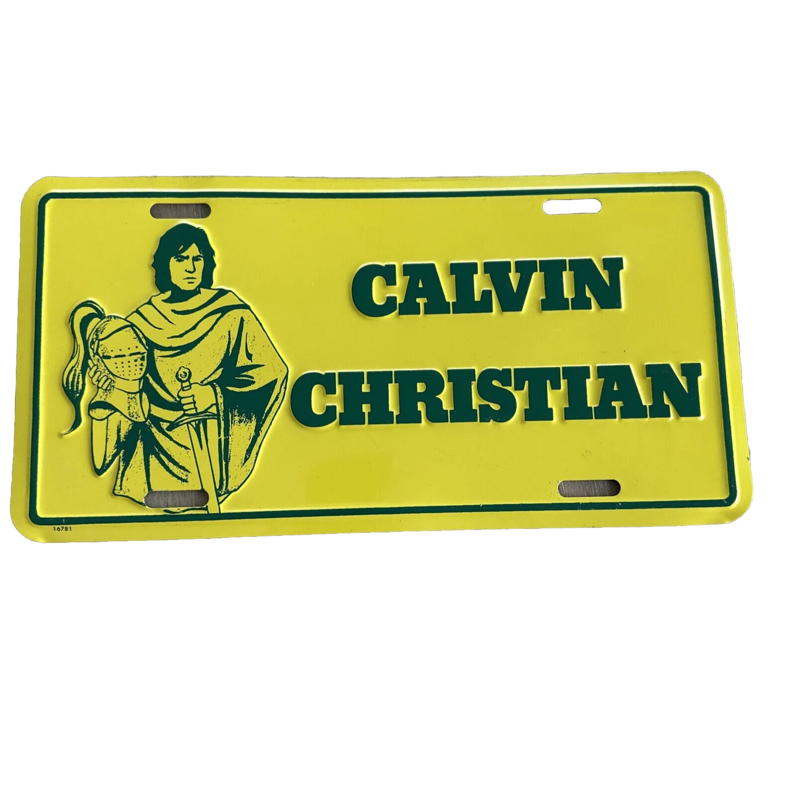Calvin Christian Squires Grandville MI License Plate