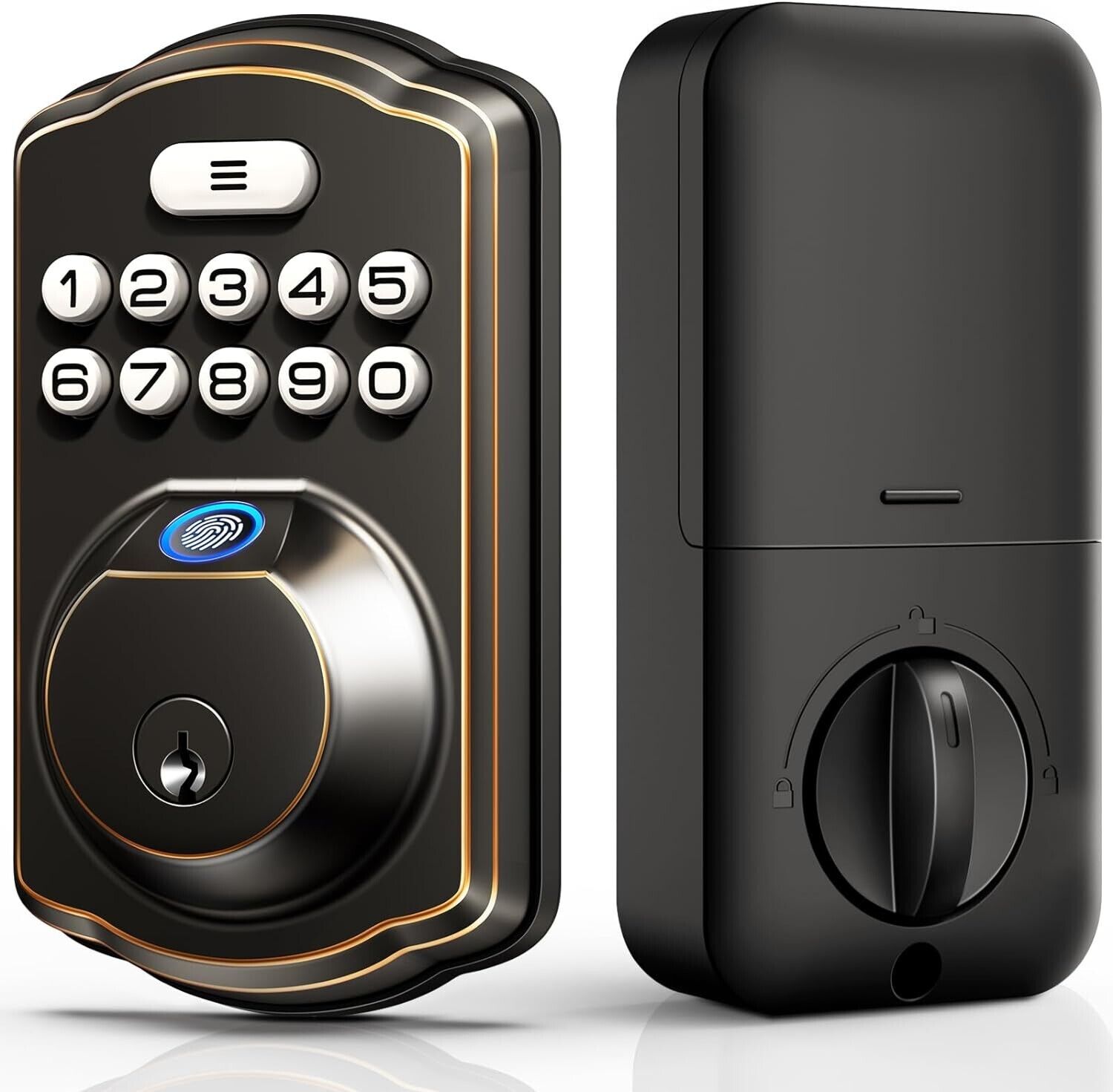Veise Fingerprint Door Lock, Keyless Entry Door Lock, Electronic Keypad Deadbolt