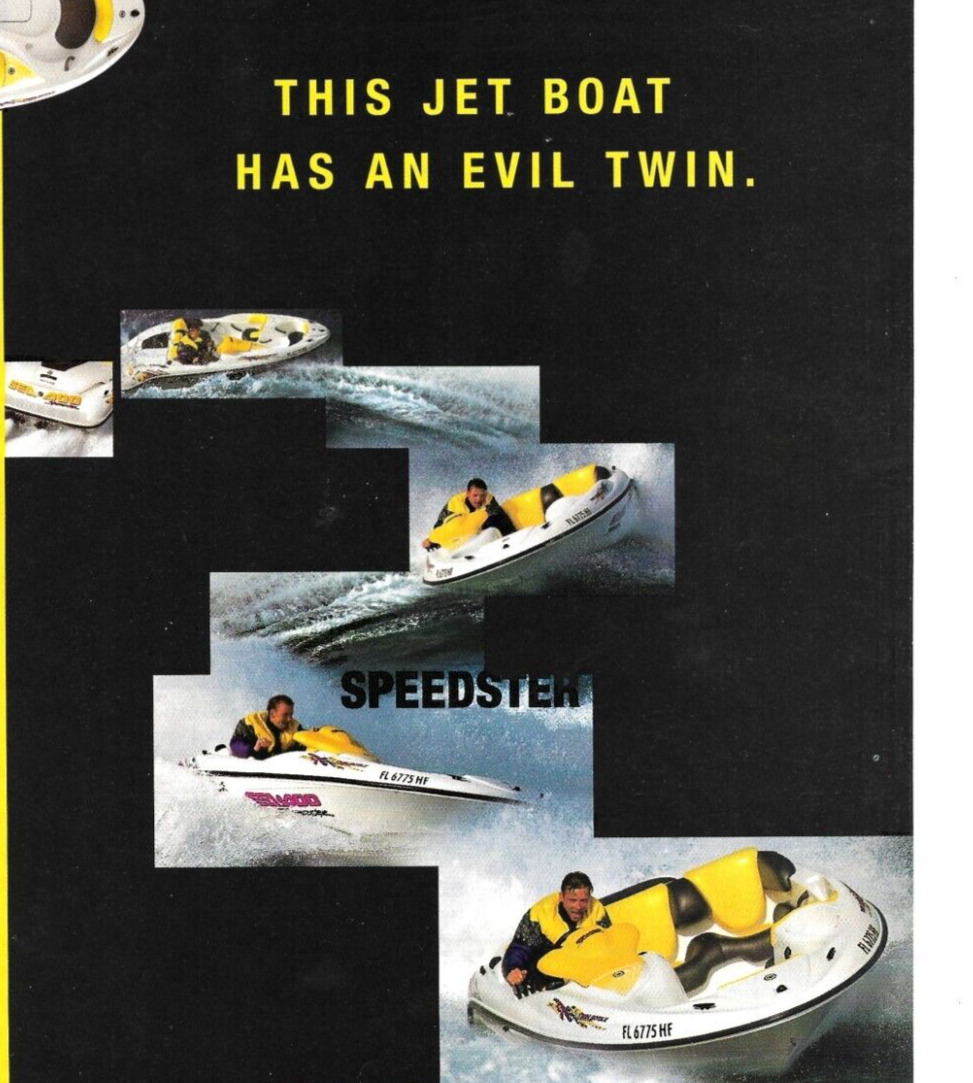 1997 SEA DOO SPEEDSTER JET BOAT PRINT AD TWIN 720 ROTAX MARINE MOTORS