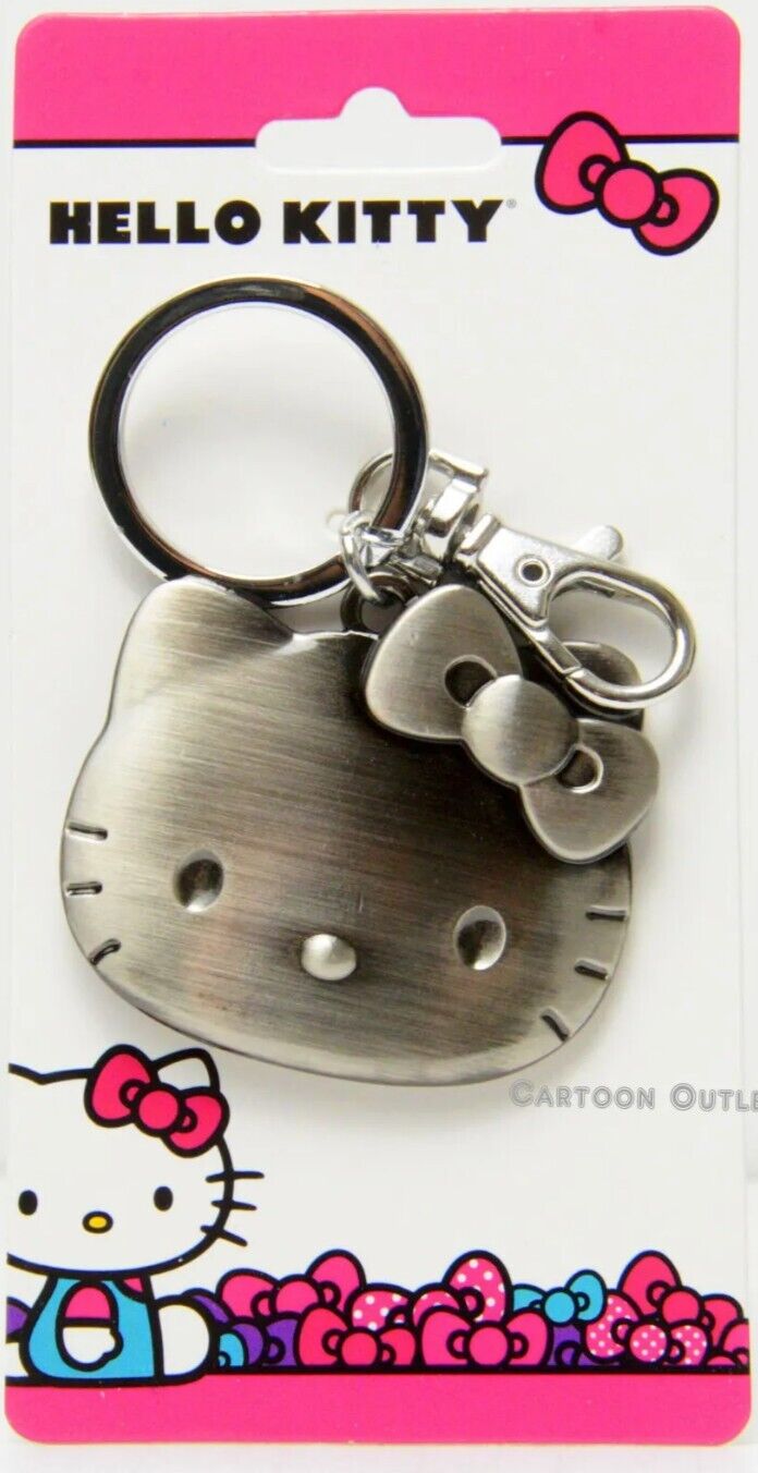 Hello Kitty Sanrio Pewter Key Chain Large Size.Cute.