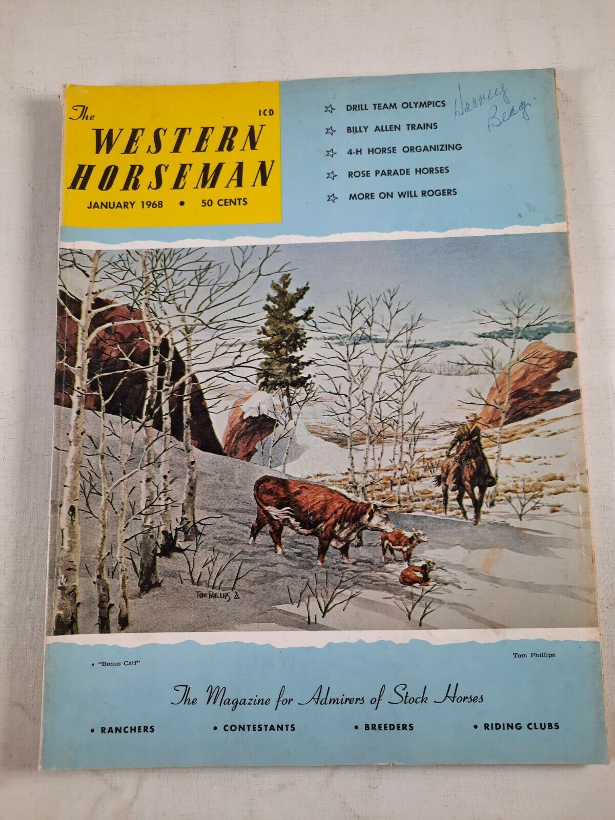 Vintage The Western Horseman january 1968 Magazine