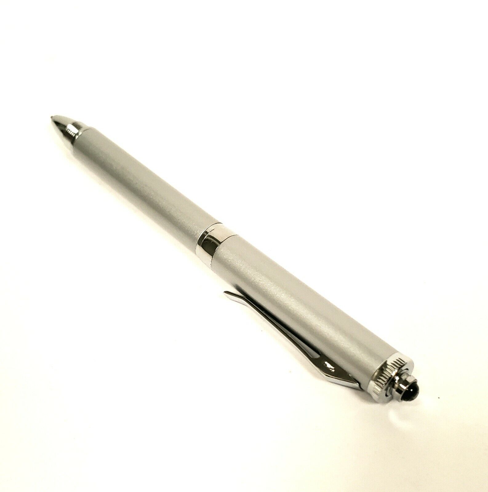 Lot of 50 Pens - Intelligent Triple function Light-Up LED Pens w/ Stylus -Silver