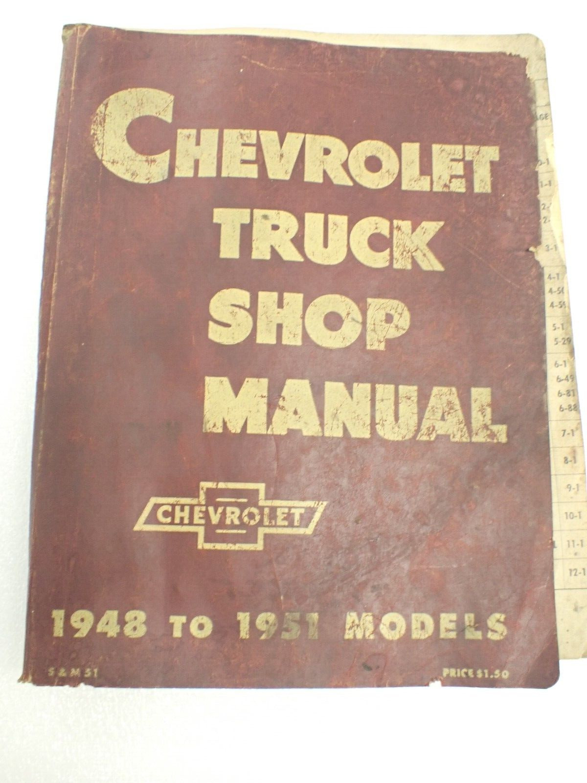 Original Chevrolet GM 1948 1949 1950 1951 Truck Shop Repair Manual 