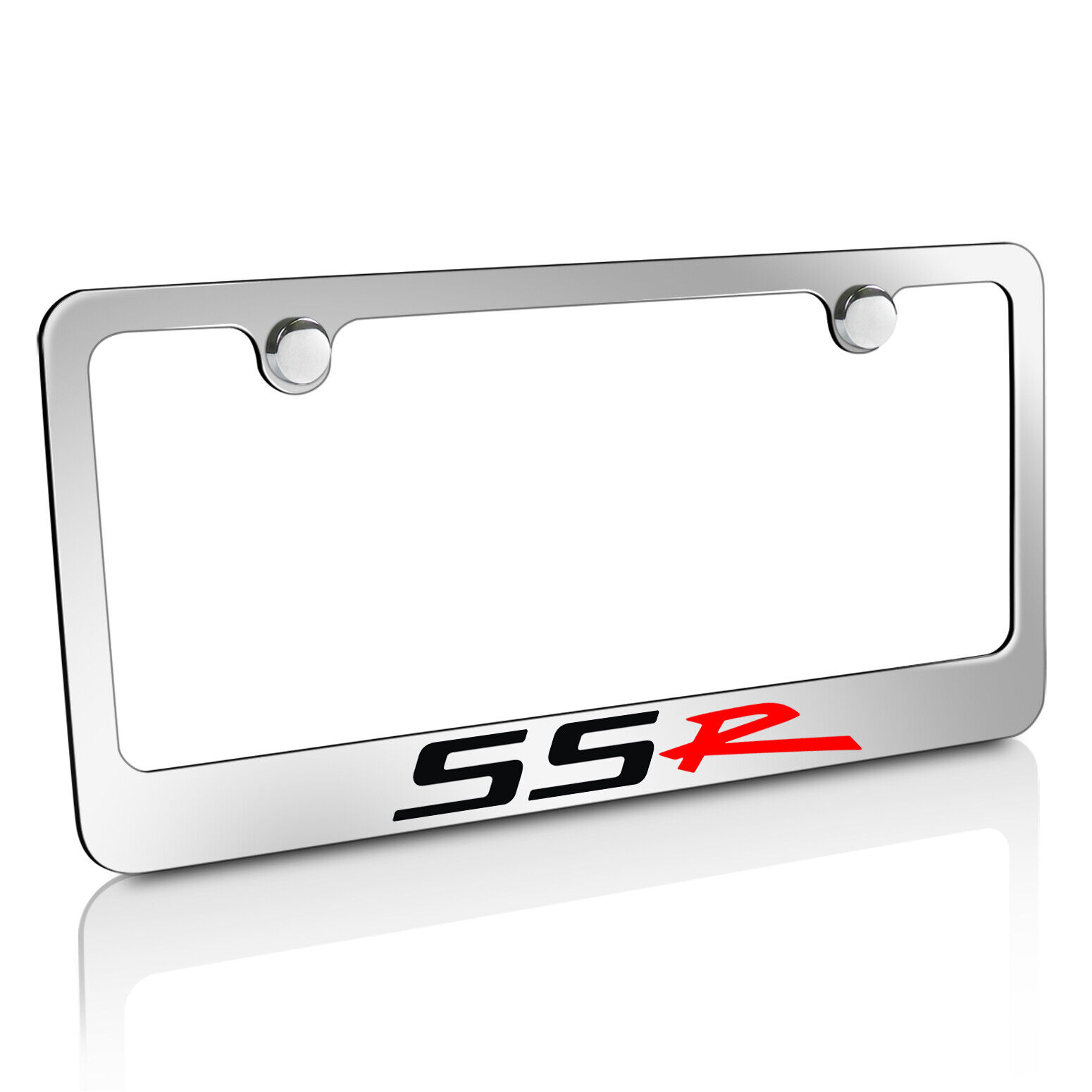 Chevrolet SSR Shiny Mirror Chrome Finish Solid Brass Metal License Plate Frame