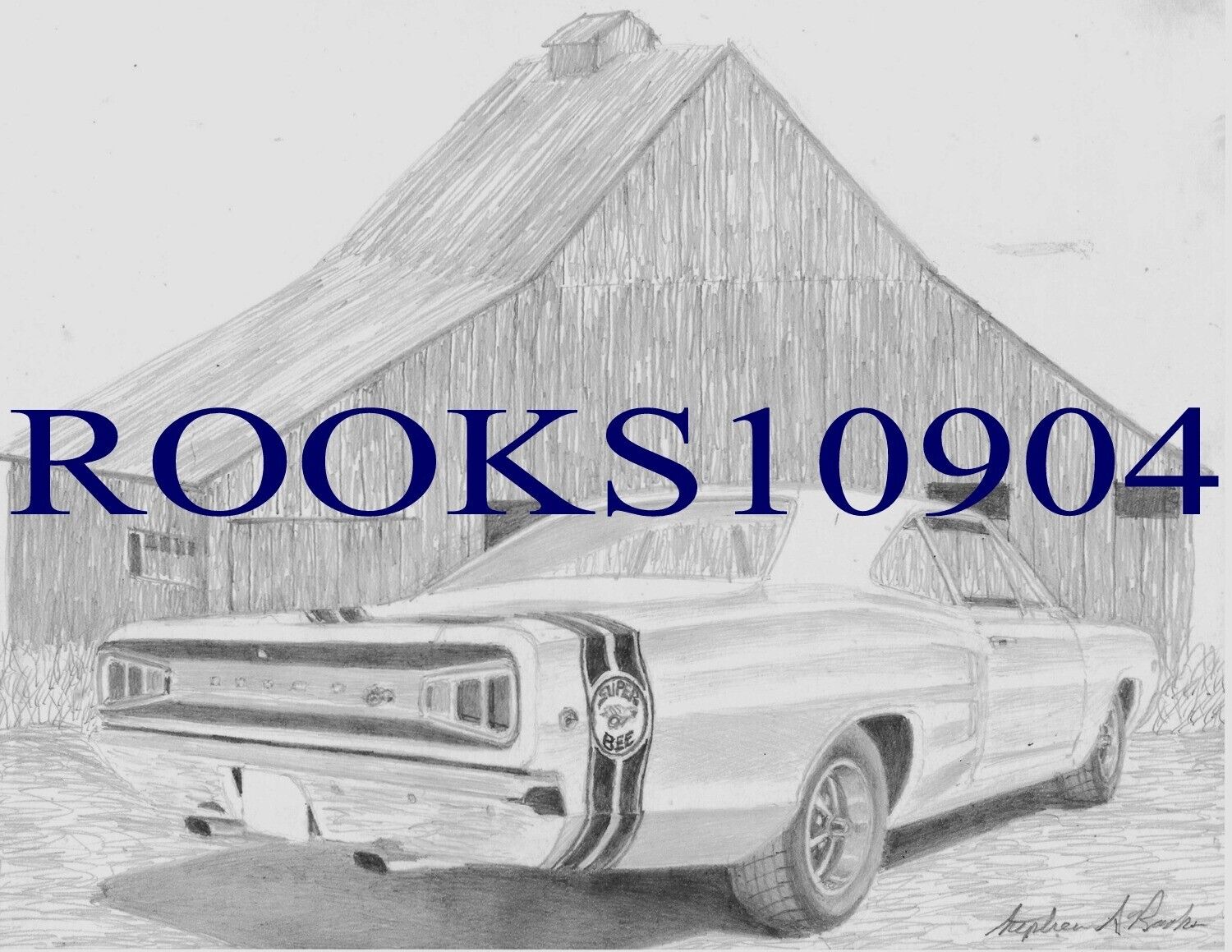 1968 Dodge Super Bee MUSCLE CAR ART PRINT