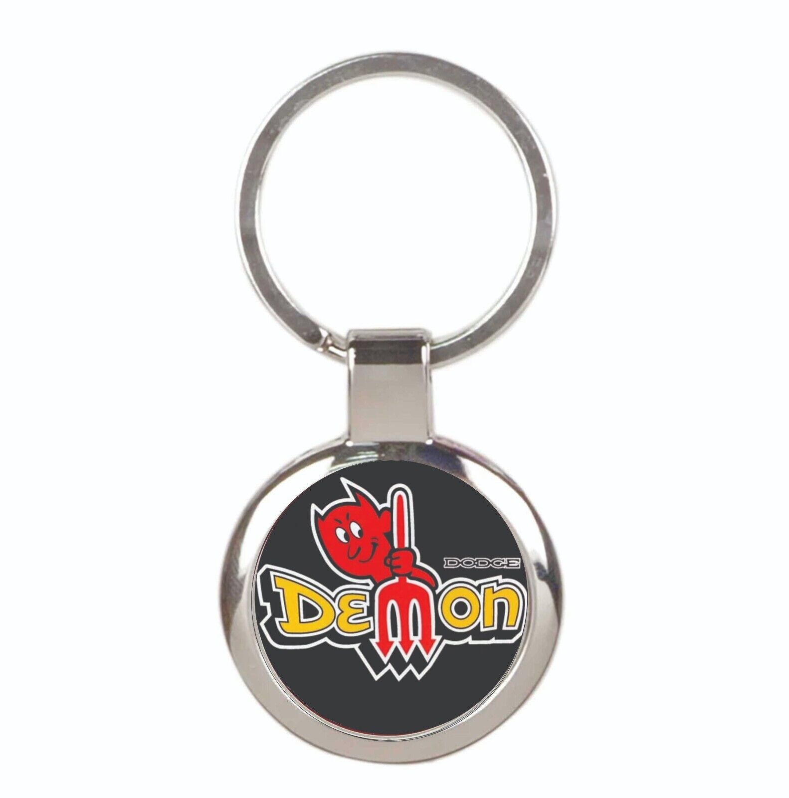 Dodge Demon Chrome key ring Key Chain Art Logo Prints Key Fob