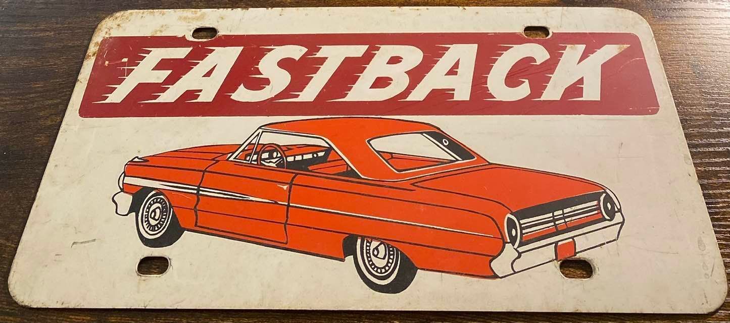 Ford Galaxie Fastback Booster License Plate 500 1963 1964 1965 1966 1967 STEEL 