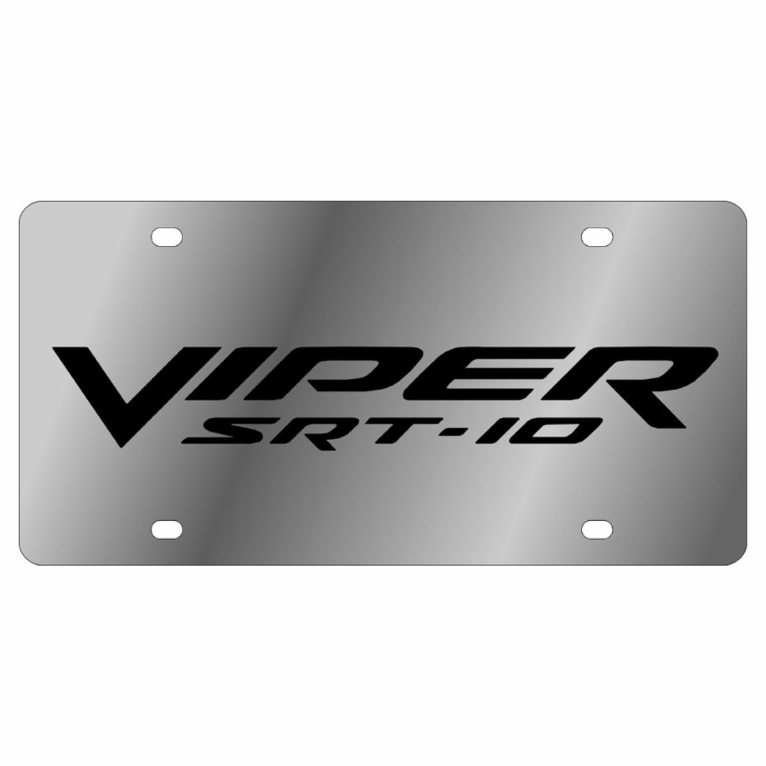Stainless Steel Plate Viper SRT10 Black License Plate Frame 3D Novelty Tag