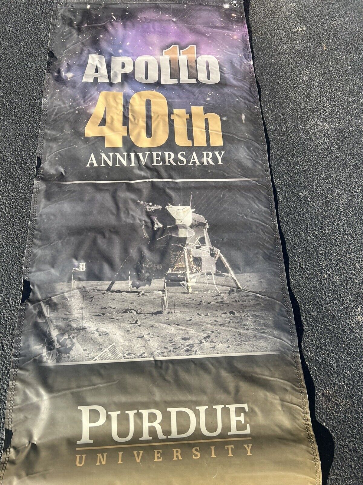 Apollo 11 40th Anniversary Purdue University Lamppost Sign 30 x 76 Inches Large 