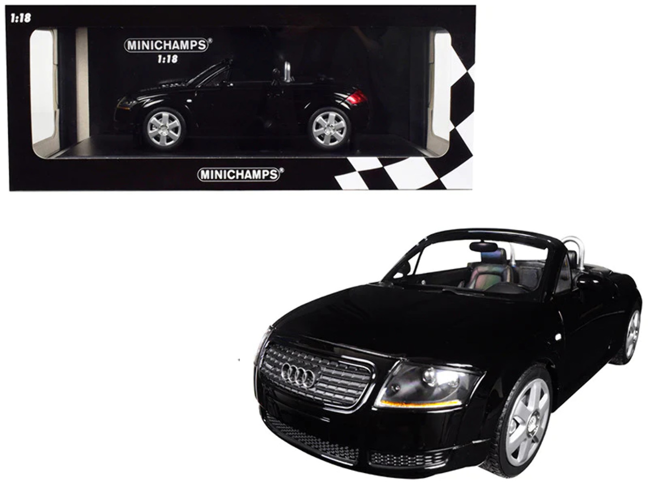 1999 Audi TT Roadster Black Limited Edition to 300 pieces Worldwide 1/18 Diecast