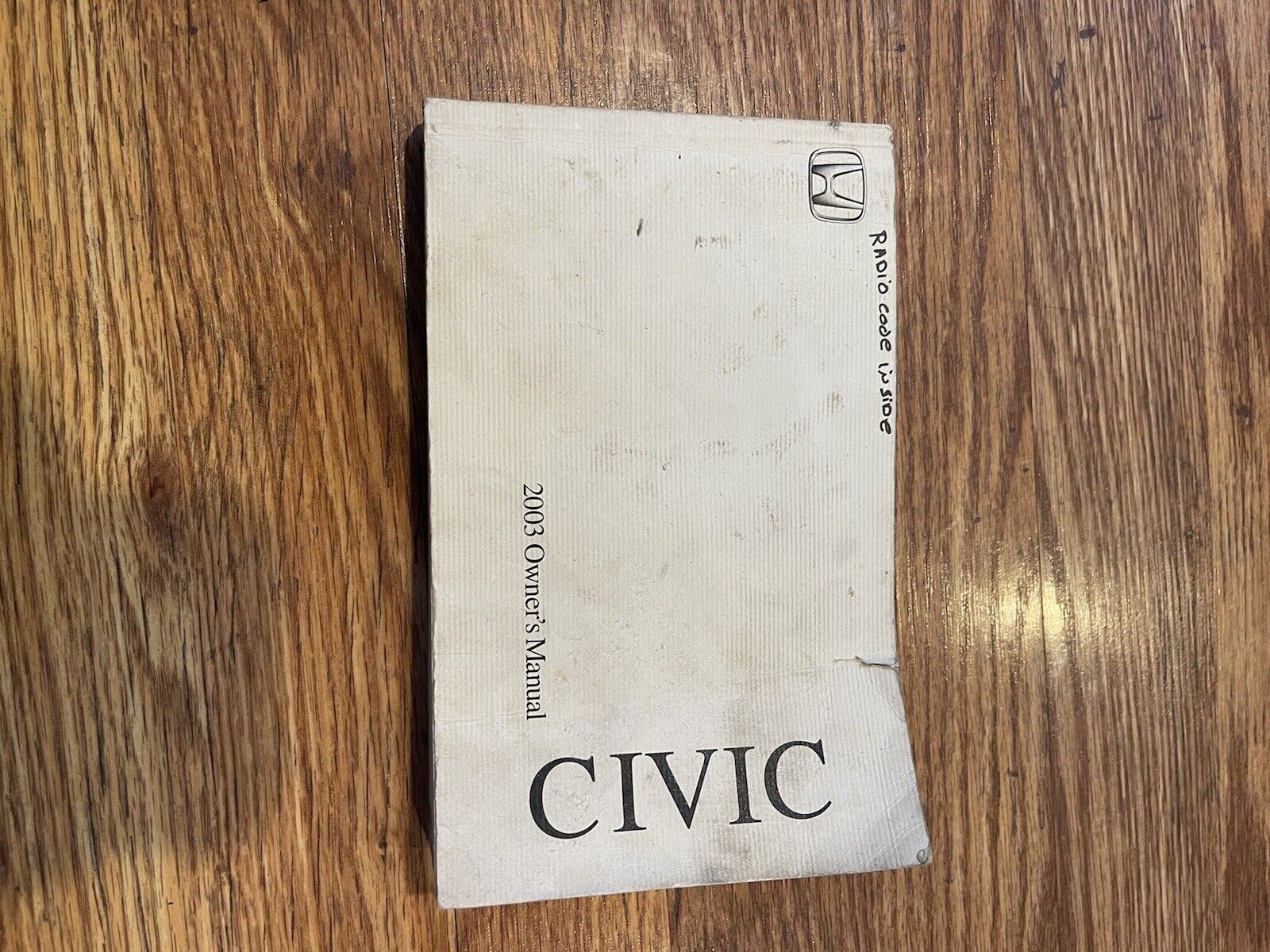 2003 Honda Civic Owners Manual (used)