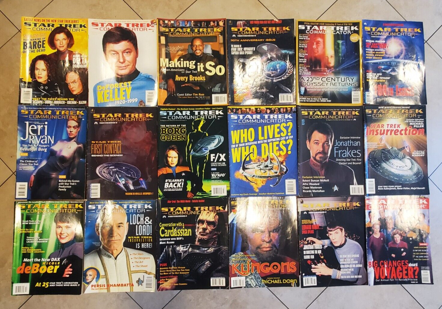 STAR TREK Communicator Magazines. MIX  lot of 18. 1995-2002