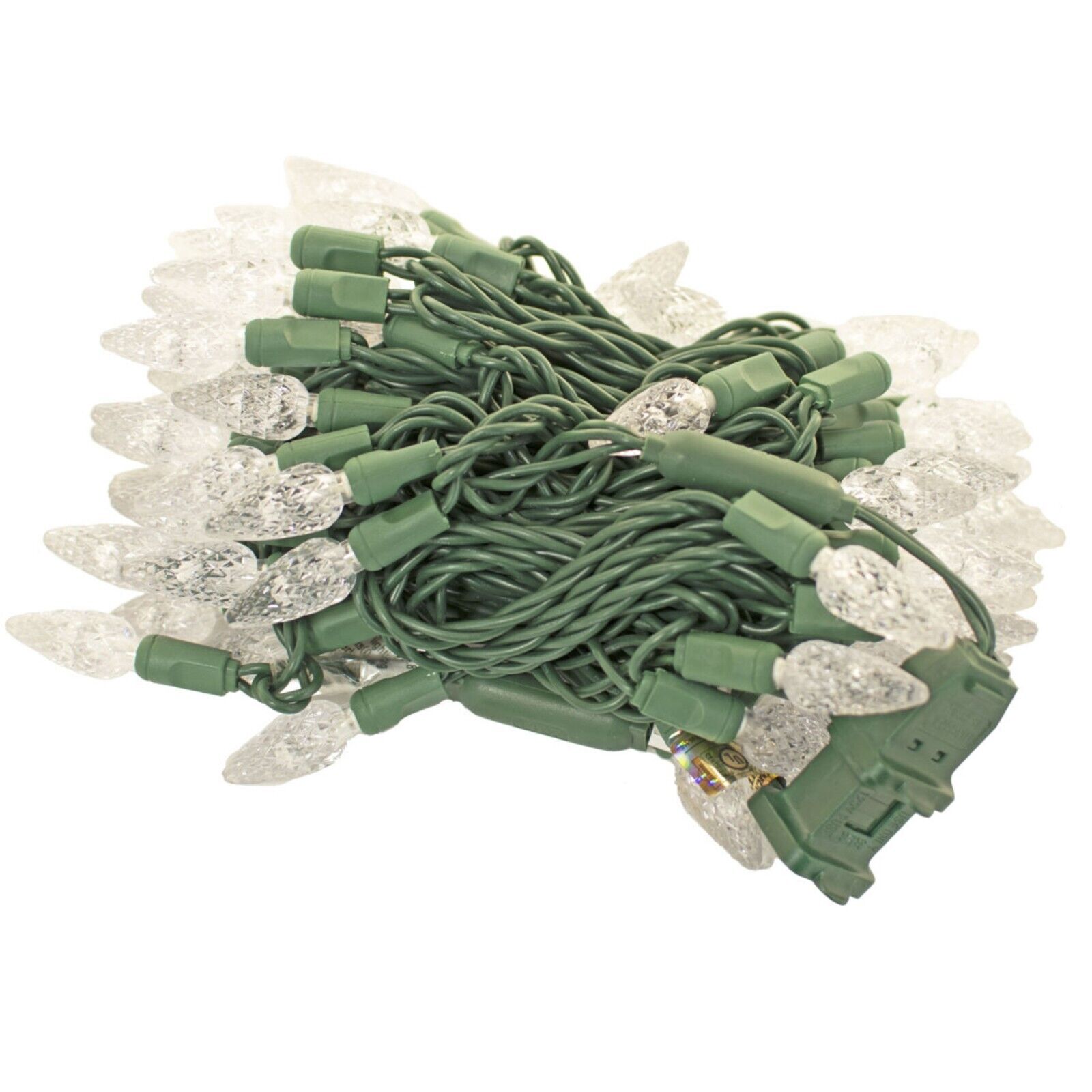 23FT Warm White LED Christmas Lights C6 Green Wire Steady Lighting 70L 23\'