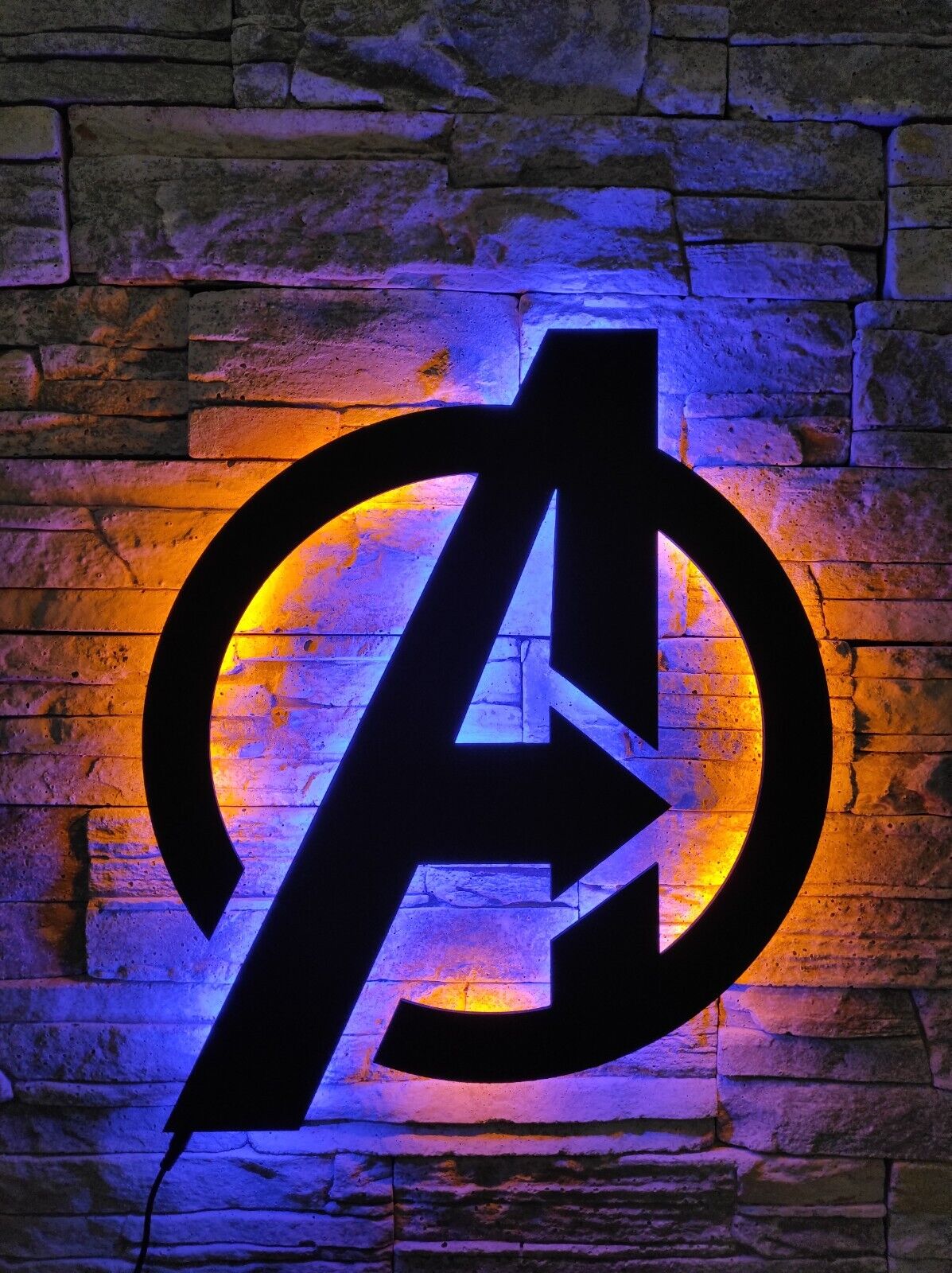 Avengers Led Sign, Avengers Logo, Avengers Fan, Wall Decor Wood, Marvel