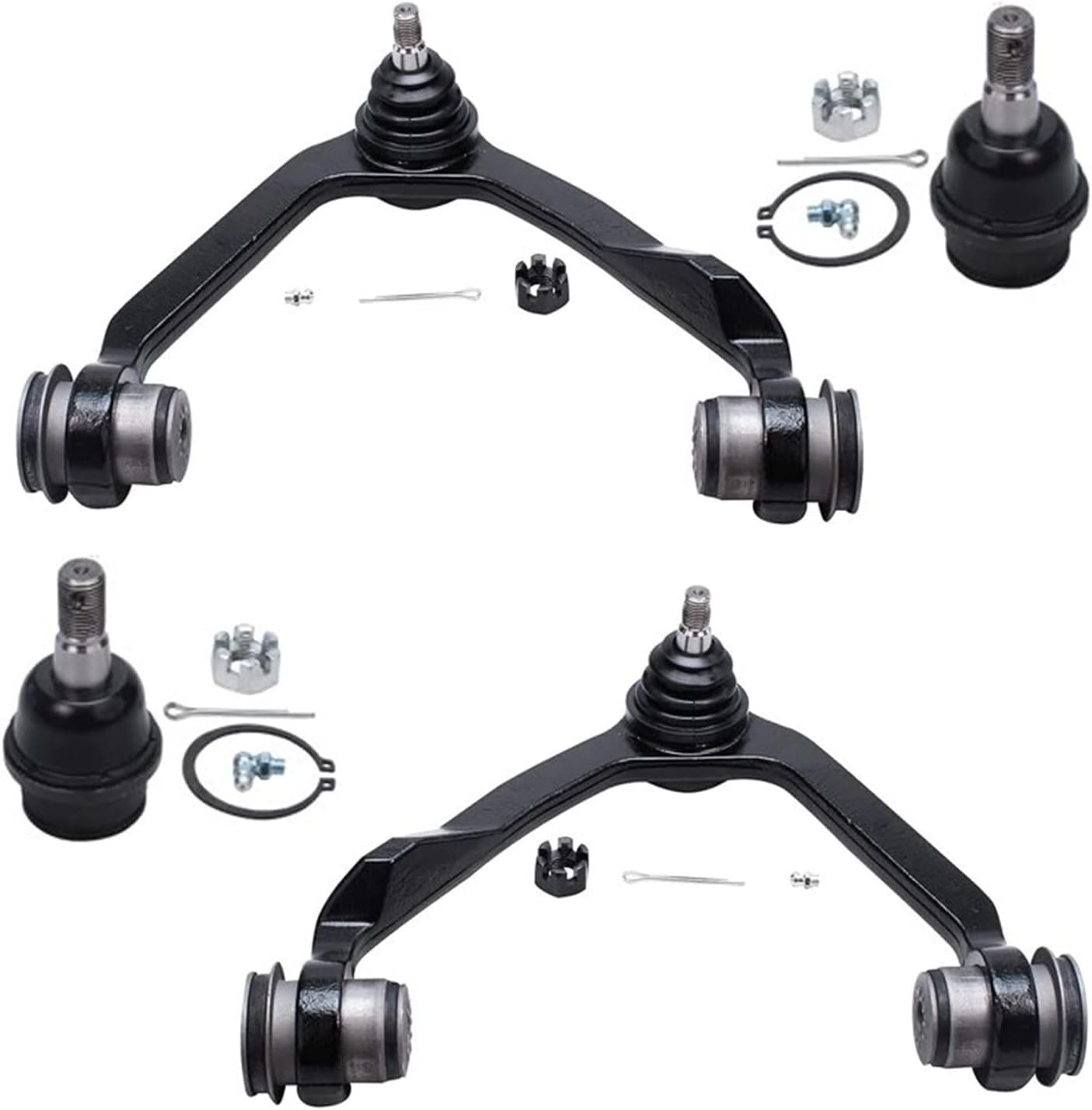 - 4WD Front Upper Control Arms + Lower Ball Joints Replacement For