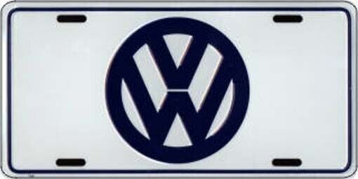 Vintage Volkswagen VW Metal/Aluminum novelty license plate embossed - Old Stock
