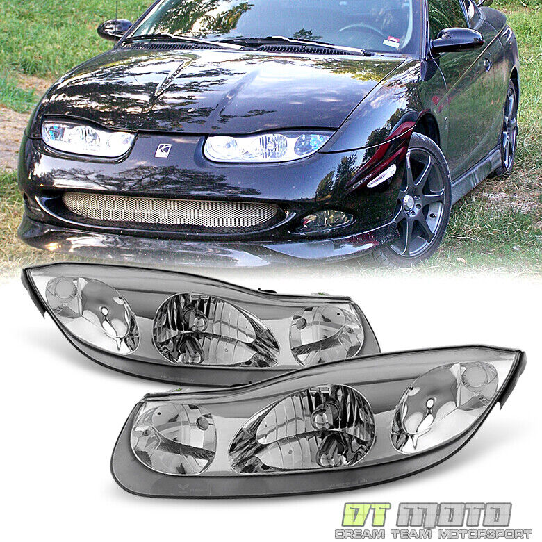 2001 2002 Saturn SC Series SC1 SC2 Coupe Headlights Head Lamps Left+Right 01-02