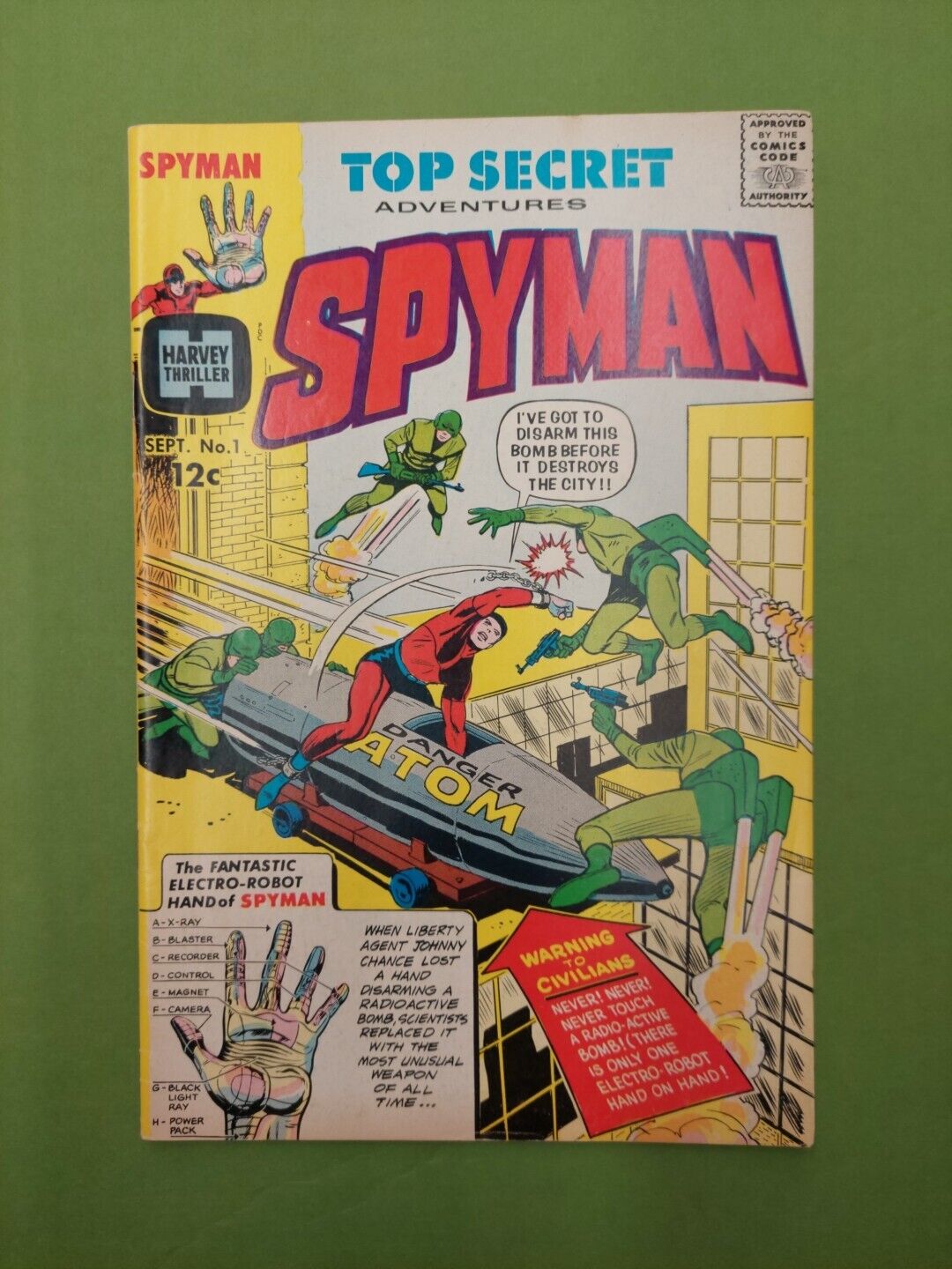Top Secret Adventures Spyman #1  1966   1st Steranko art/early Neal Adams  (F427