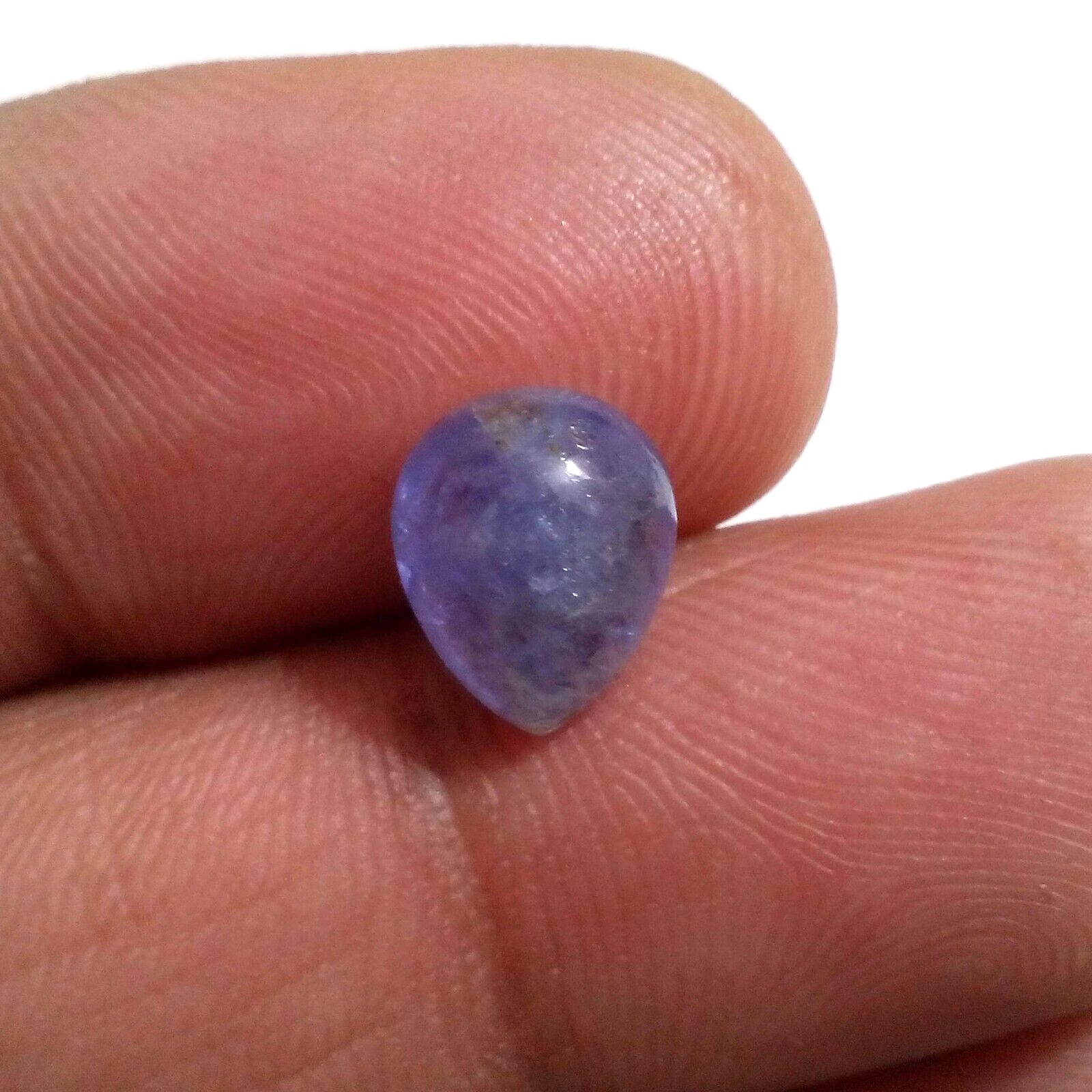 Beautiful Blue Tanzanite Cabochon Pear Shape 2.80 Carat Natural Loose Gemstone