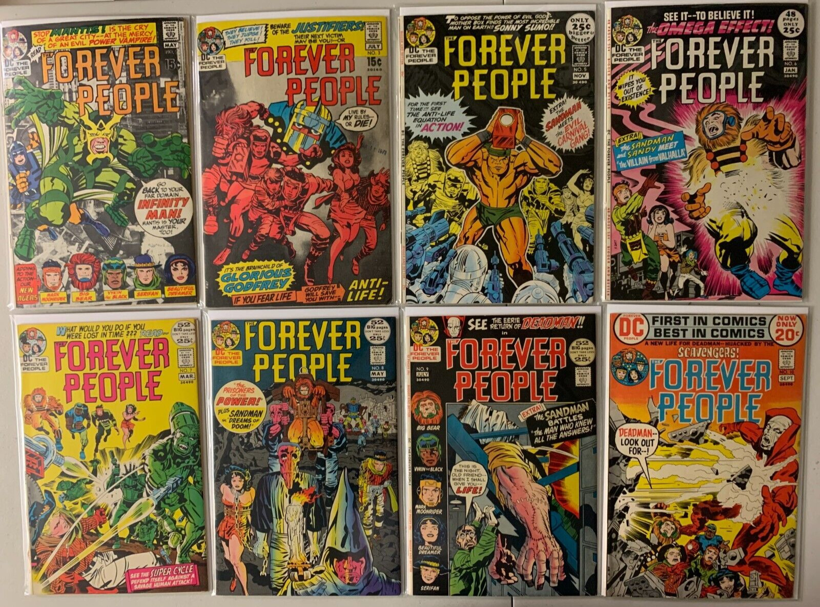 Forever People lot #2-11 DC 1st Series 9 diff (average 6.0 FN) (1971 to 1972)