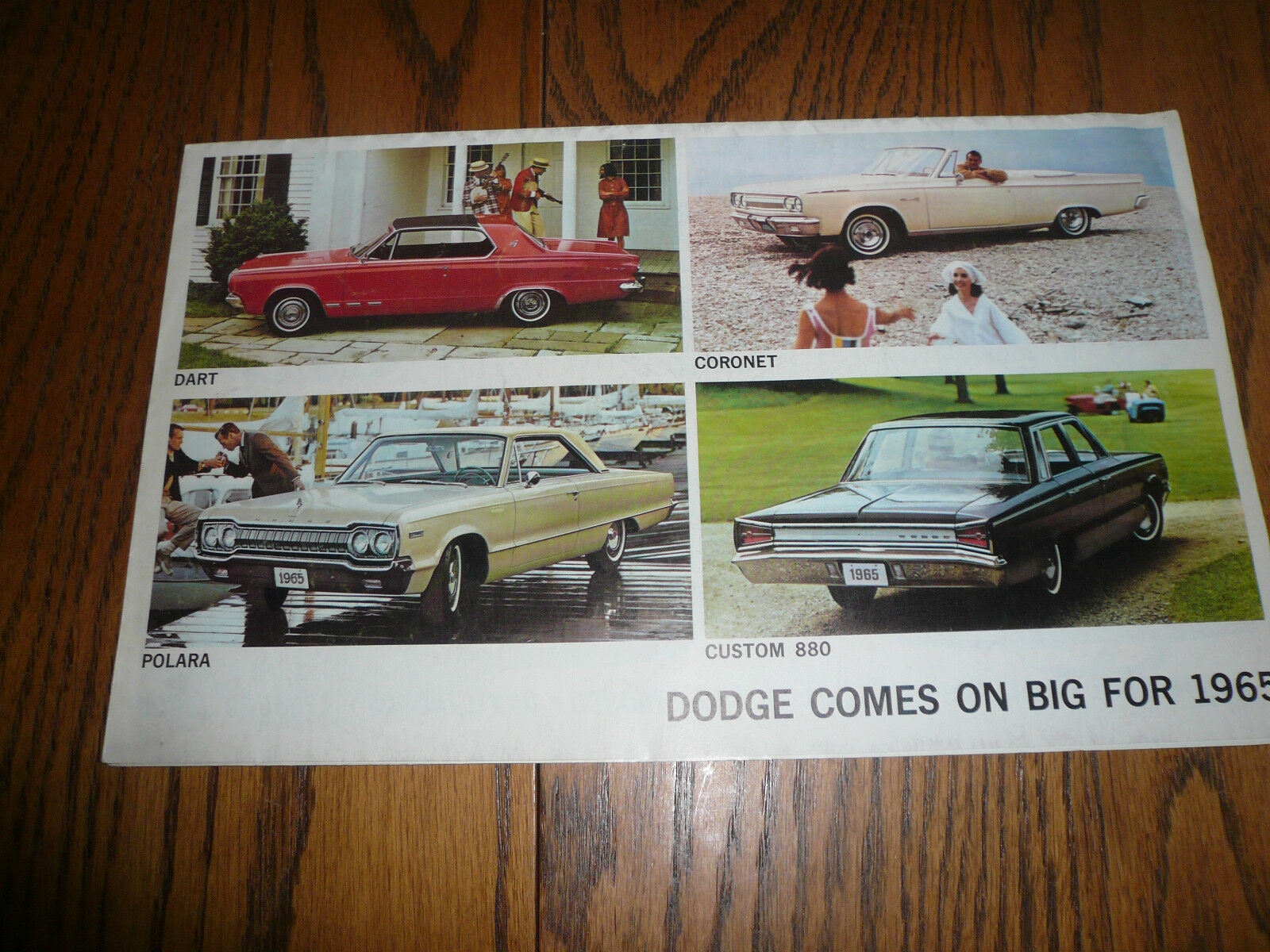 1965 Dodge Dart Polara Custom Coronet Sales Brochure -  Vintage - Foldout Style