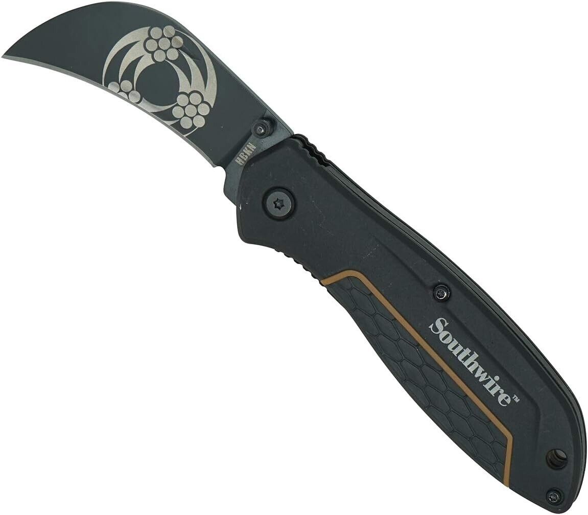 Southwire- 65029440HBKN Hawk Bill Pocket Knife: Precision-Curved Blade for Pull