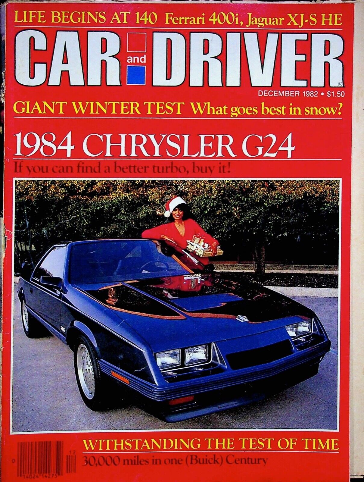 1984 CHRYSLER G24 TURBO - CAR AND DRIVER VINTAGE MAGAZINE, DECEMBER 1982 
