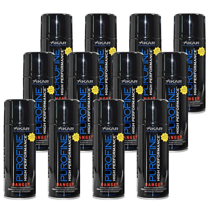 Xikar High Performance Premium Butane Fuel Refill for Lighters, 8oz  (12 Pack)