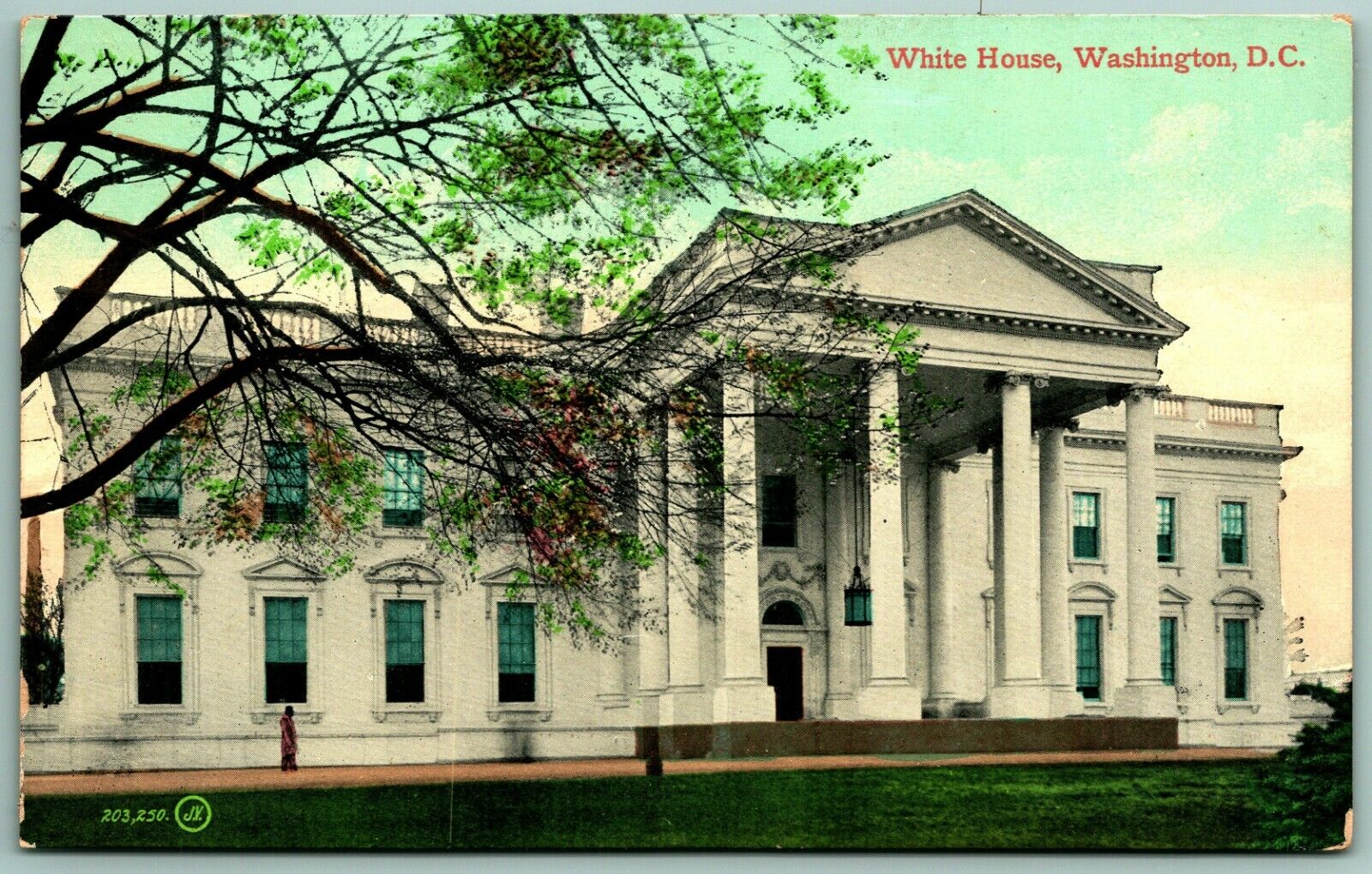 White House Front Washington DC 1911 DB Postcard H12