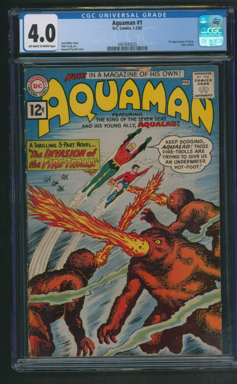 Aquaman #1 CGC 4.0 Marvel Comics 1962 Premiere Issue 1st Appearance Quisp