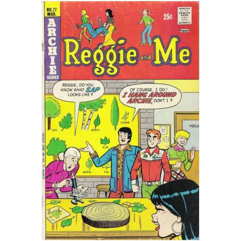 Reggie and Me (1966 series) #77 in Fine minus condition. Archie comics [f%