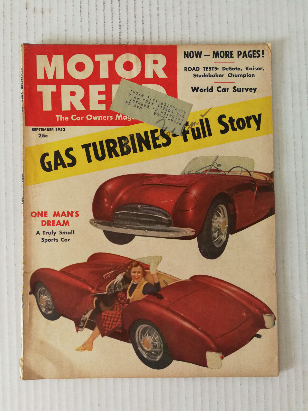 Motor Trend September 1953 Studebaker Champion - DeSoto Firedome - Kaiser  723