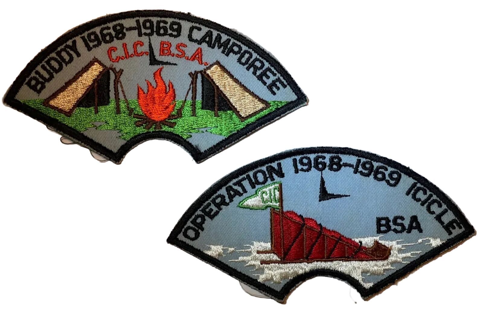 Central Indiana Council Patch Set Buddy Camporee Operation Icicle BSA 1968-69