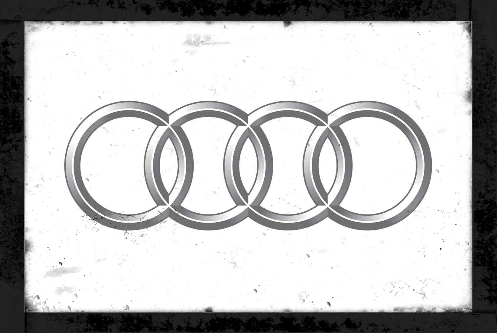 Audi Motors Rustic Vintage Sign Style Poster