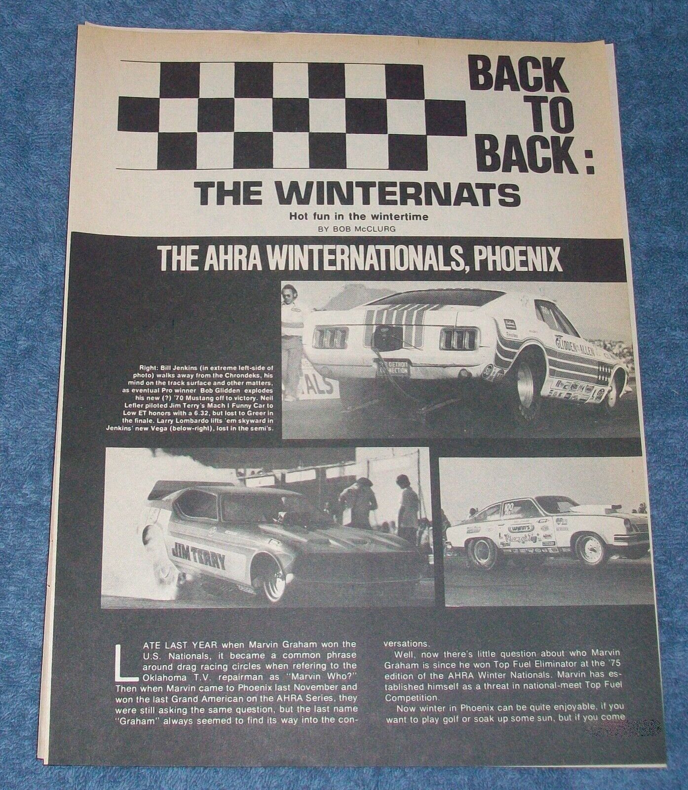 1975 AHRA Winternationals Vintage Drag Race Highlights Article Phoenix