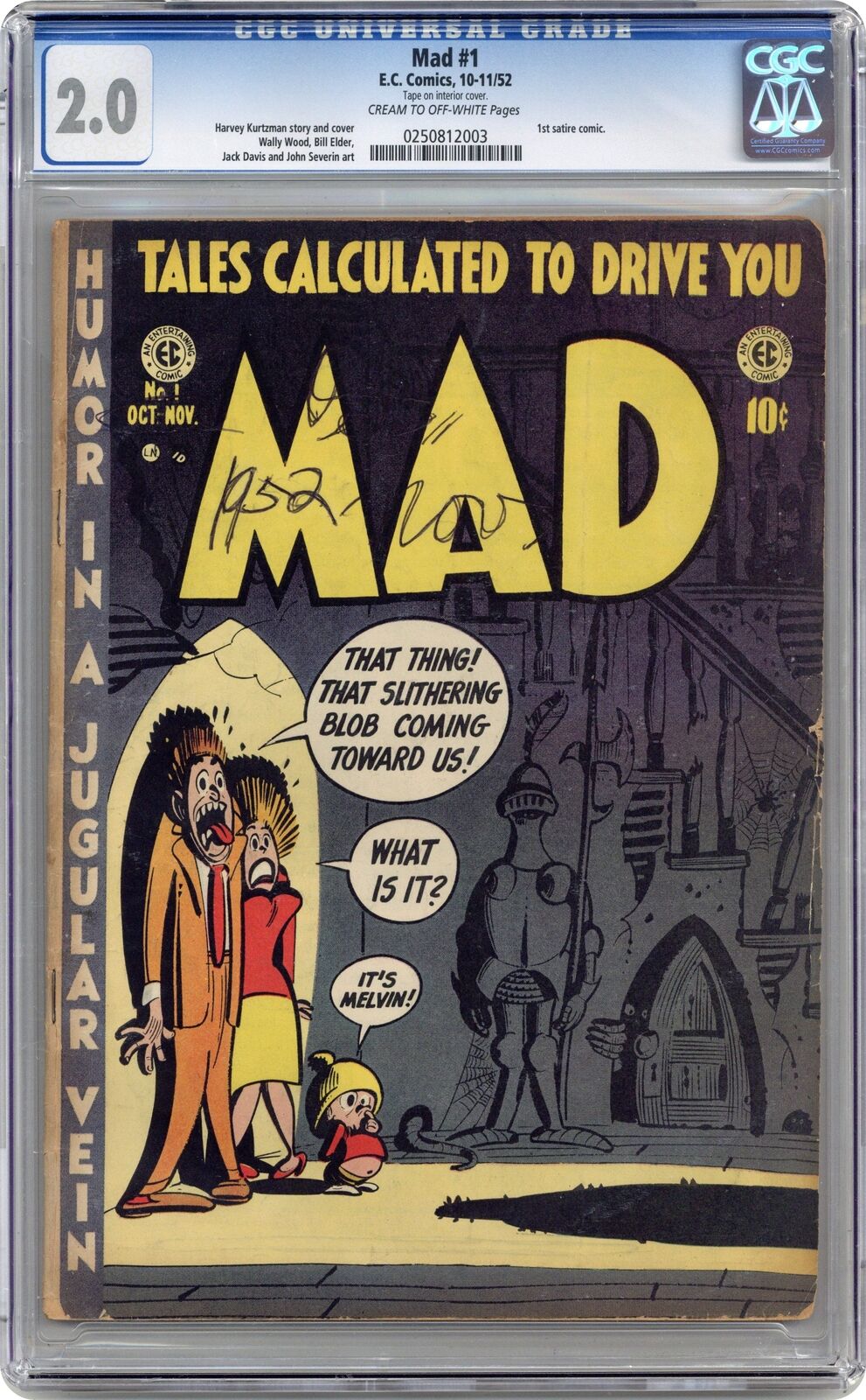 Mad Magazine #1 CGC 2.0 1952 0250812003